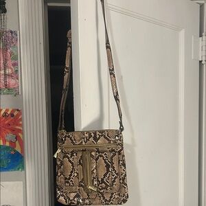 Snakeskin Pattern Crossbody Bag